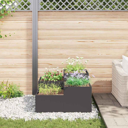 Maceta Para Jardín Negro 80 X 80 X 48 Cm Acero_3