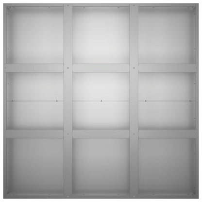 Macetero De Jardín Plateado 100 X 100 X 40 Cm Acero Galvanizado_3
