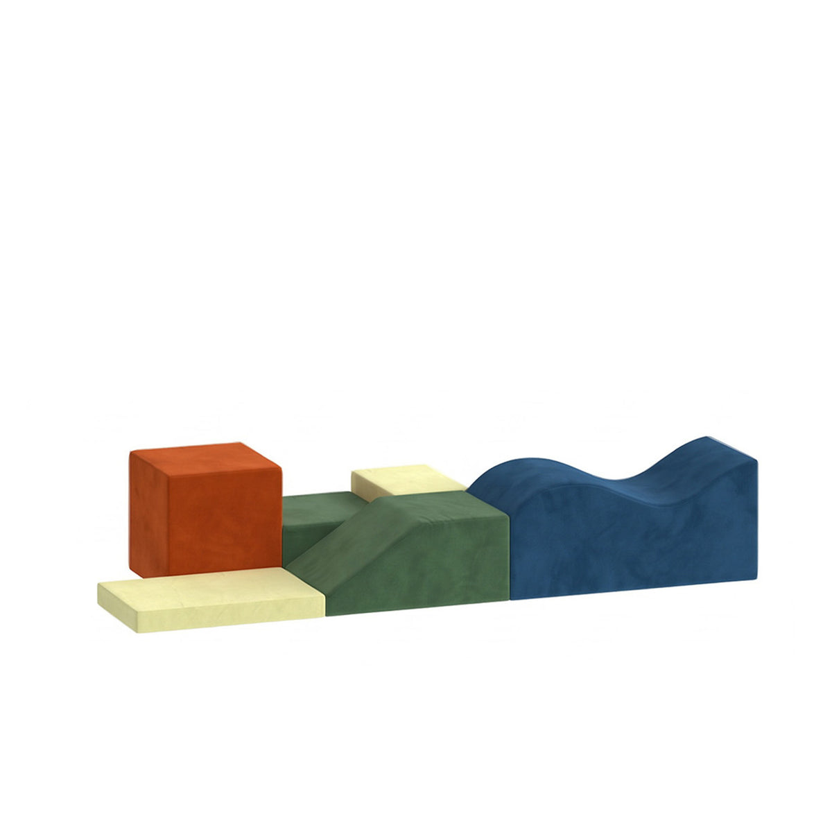 Conjunto Soft Play Infantil Aiyaplay Tecido Aveludado, Espuma Multicolor 65x29x29 Cm_5