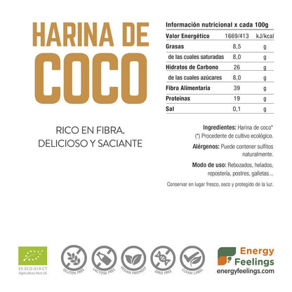 Harina de coco deshidratado ECO Energy Feelings