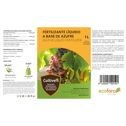 Azufre Sistémico Para Plantas Cultivers 5 L_1