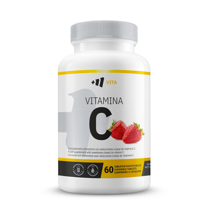 Vitamina C 1000mg Masticable - 60 Tabletas - Fresa Acida - Reduce La Fatiga - Masmusculo_0