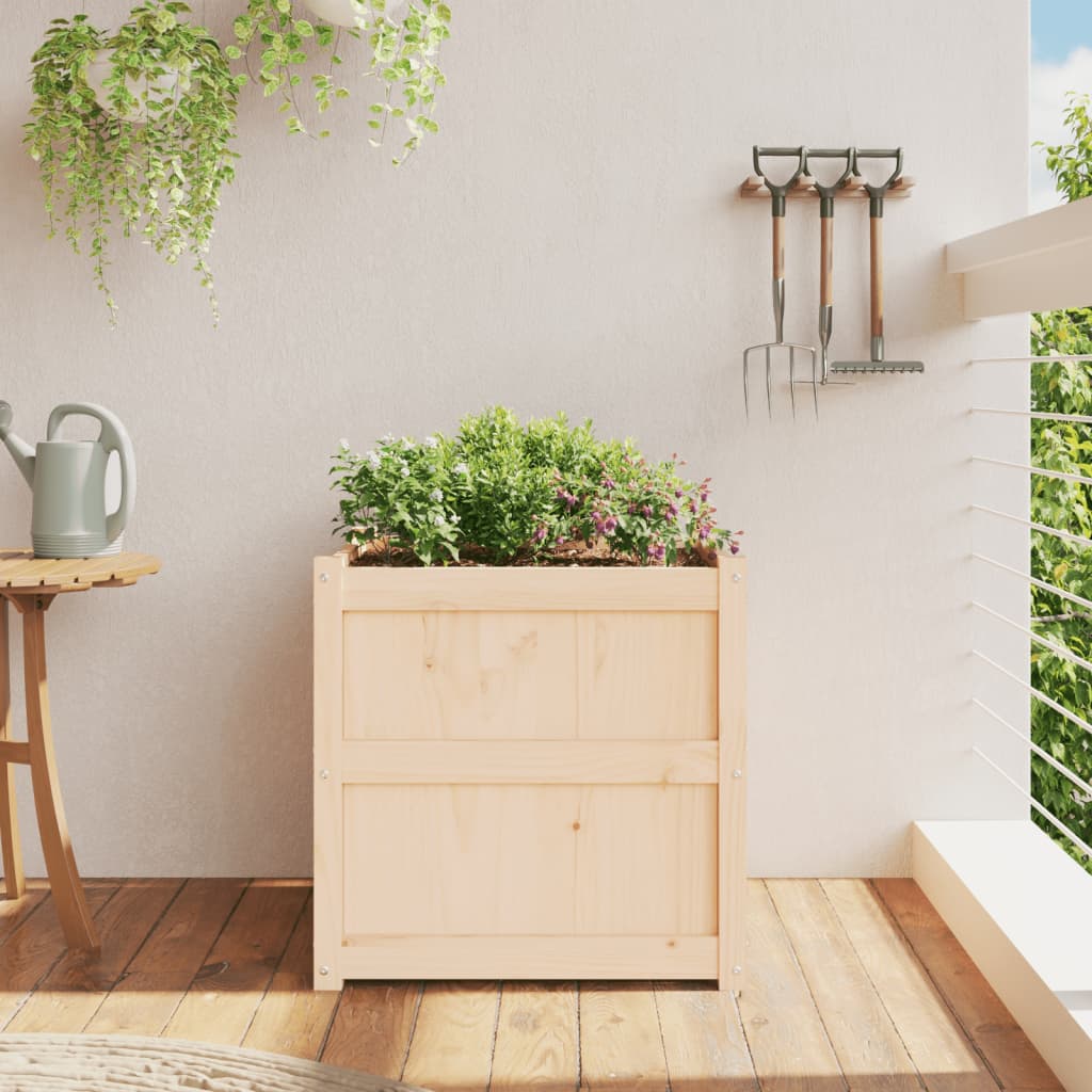 Jardinera De Madera Maciza De Pino 60x60x60 Cm_2