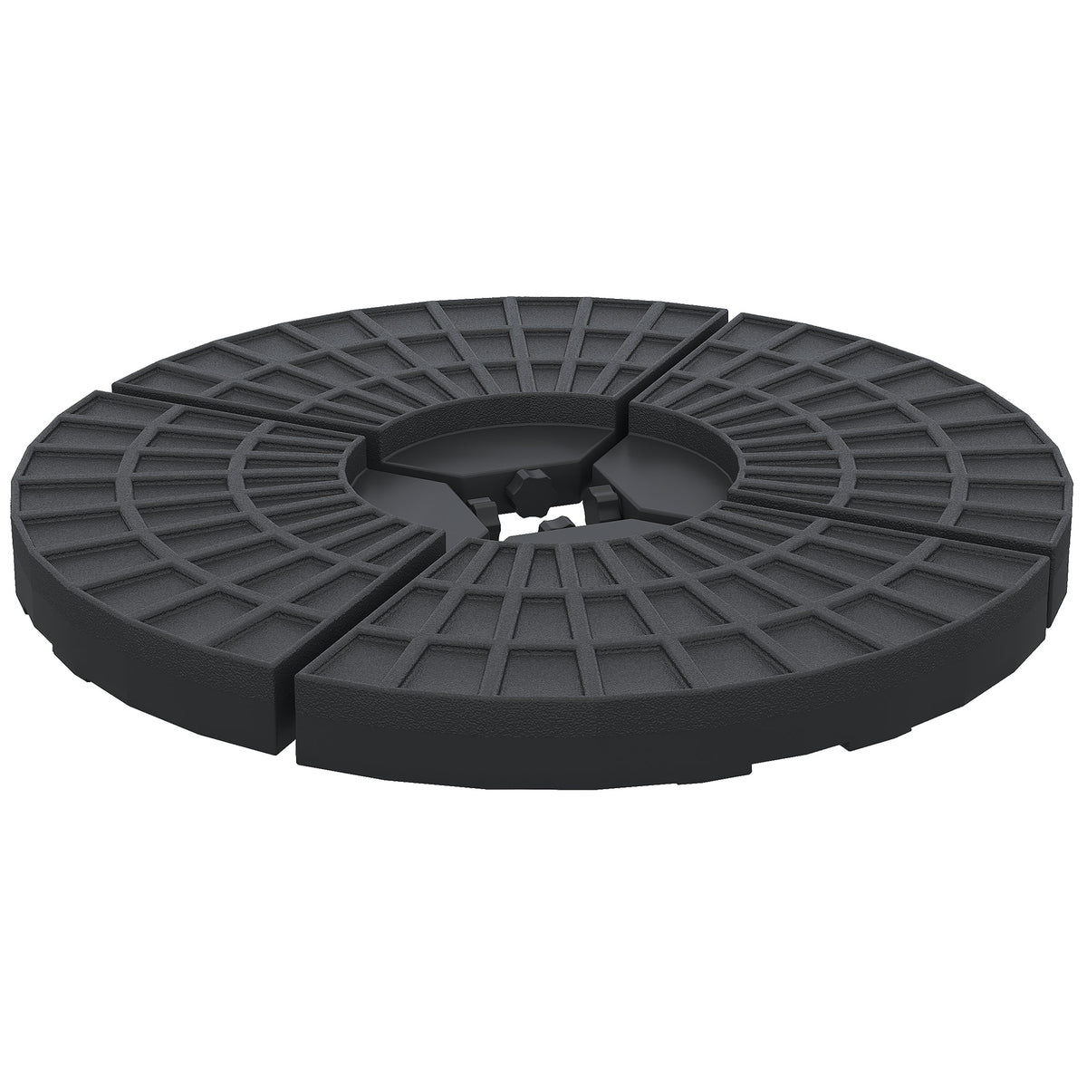 Outsunny Peso Para Base De Sombrilla De 4 Piezas Para Base Cruzada Negro_0