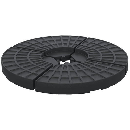 Outsunny Peso Para Base De Sombrilla De 4 Piezas Para Base Cruzada Negro_0