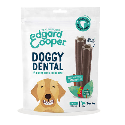Doggy Dental para Perros Grandes Menta y fresa Edgard Cooper 7 sticks
