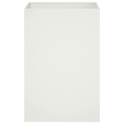 Macetero De Jardín Blanco 50 X 50 X 75 Cm_2