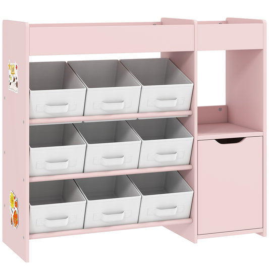 Estantería Para Juguetes Aiyaplay Mdf, Acero Rosa 92x30x80 Cm_0