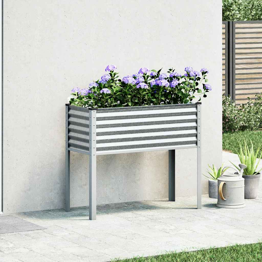 Jardinera De Jardín 100x45x90 Cm De Acero Galvanizado_2