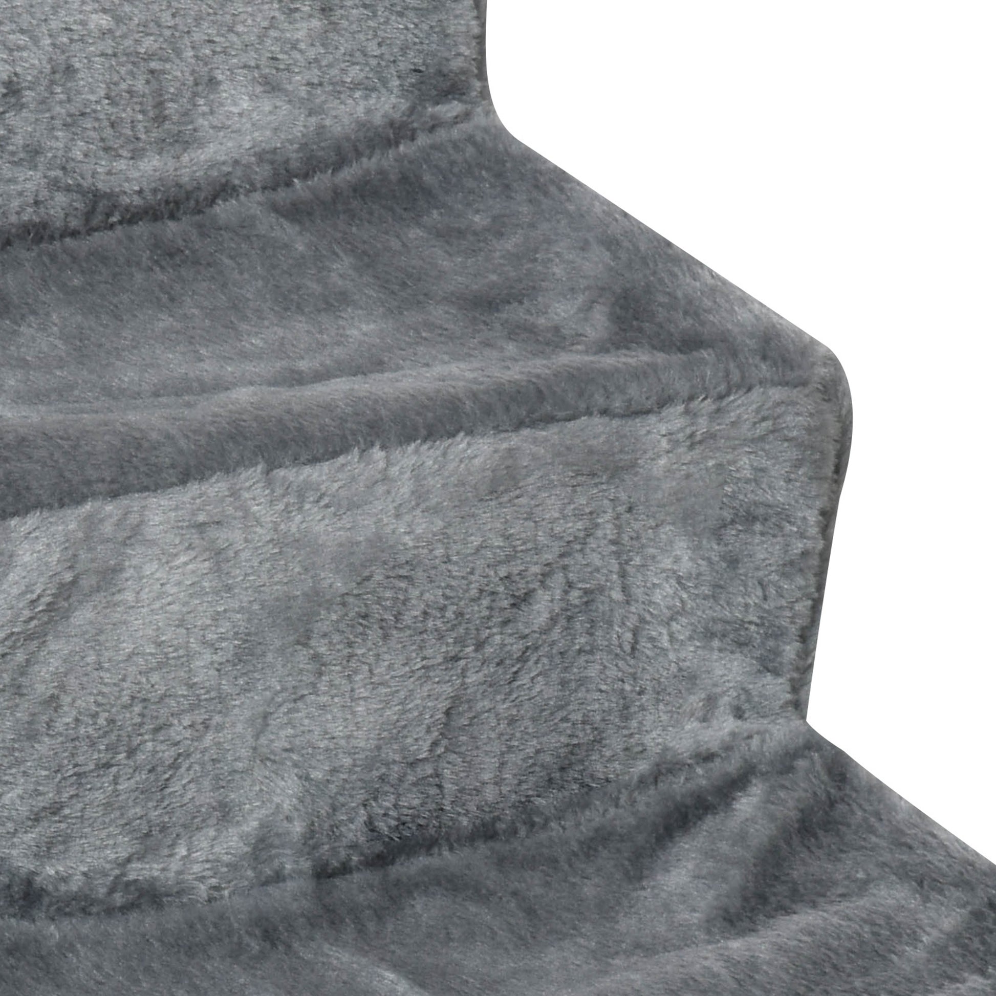 Pawhut Escalera Para Mascotas De 4 Peldaños Con Funda Extraíble 60x35x44 Cm Gris_4