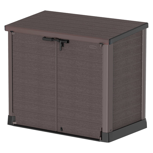 Arcón Cubre Cubos Exterior 1200 L Pvc Marrón_0