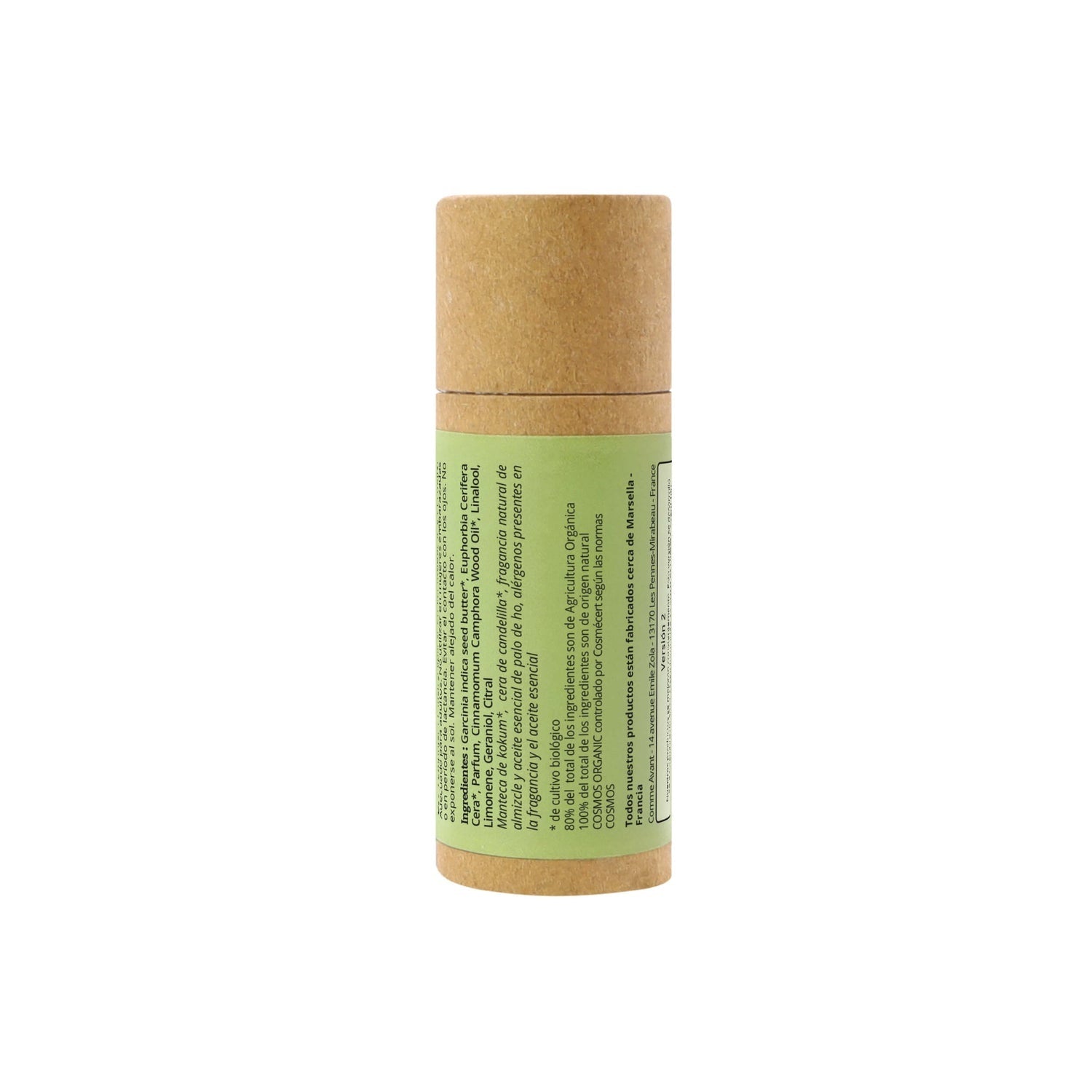 Perfume sólido amaderado y especiado con manteca de kokum Almizcle y Palo de Ho Comme Avant 20 ml