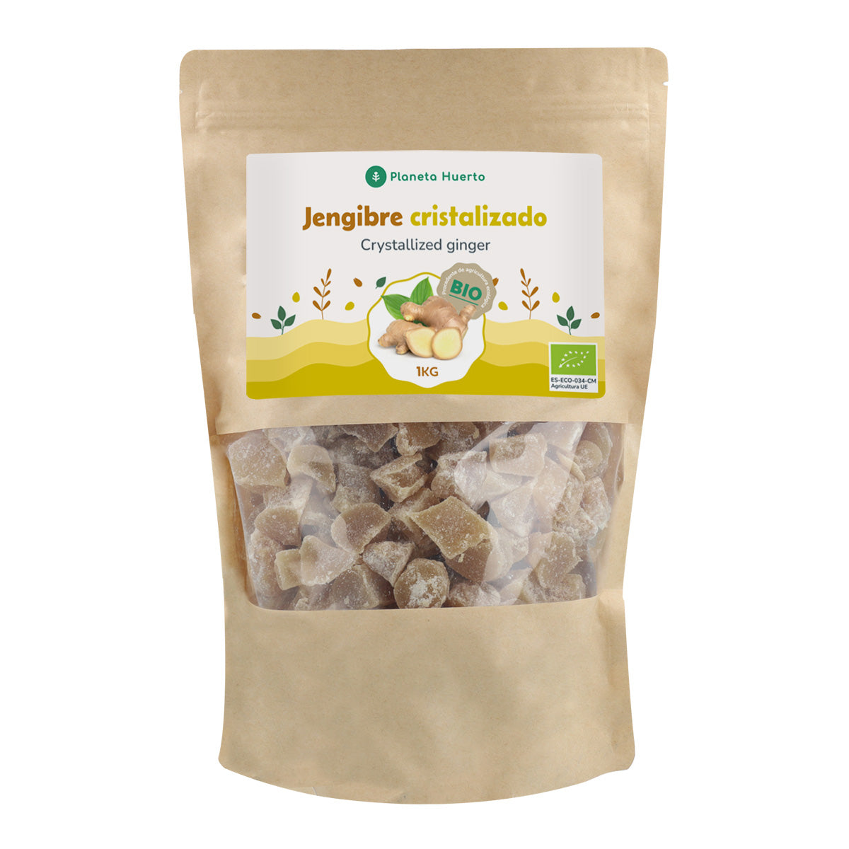Jengibre cristalizado ECO Planeta Huerto 1 kg