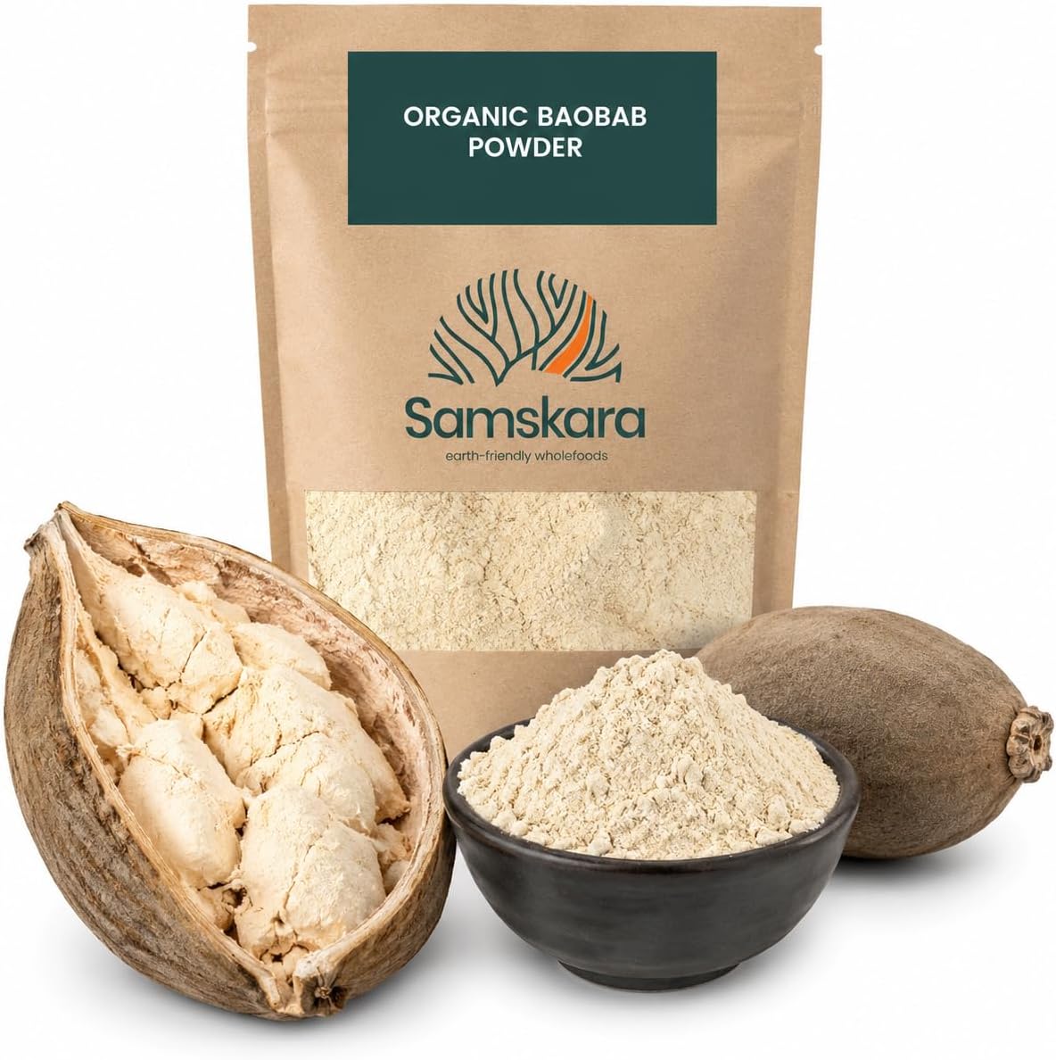 Baobab En Polvo Bio - 250g | Superalimento Ecológico Vegano Para Batidos, Smoothies Y Zumos, Sin Azúcares Añadidos_0