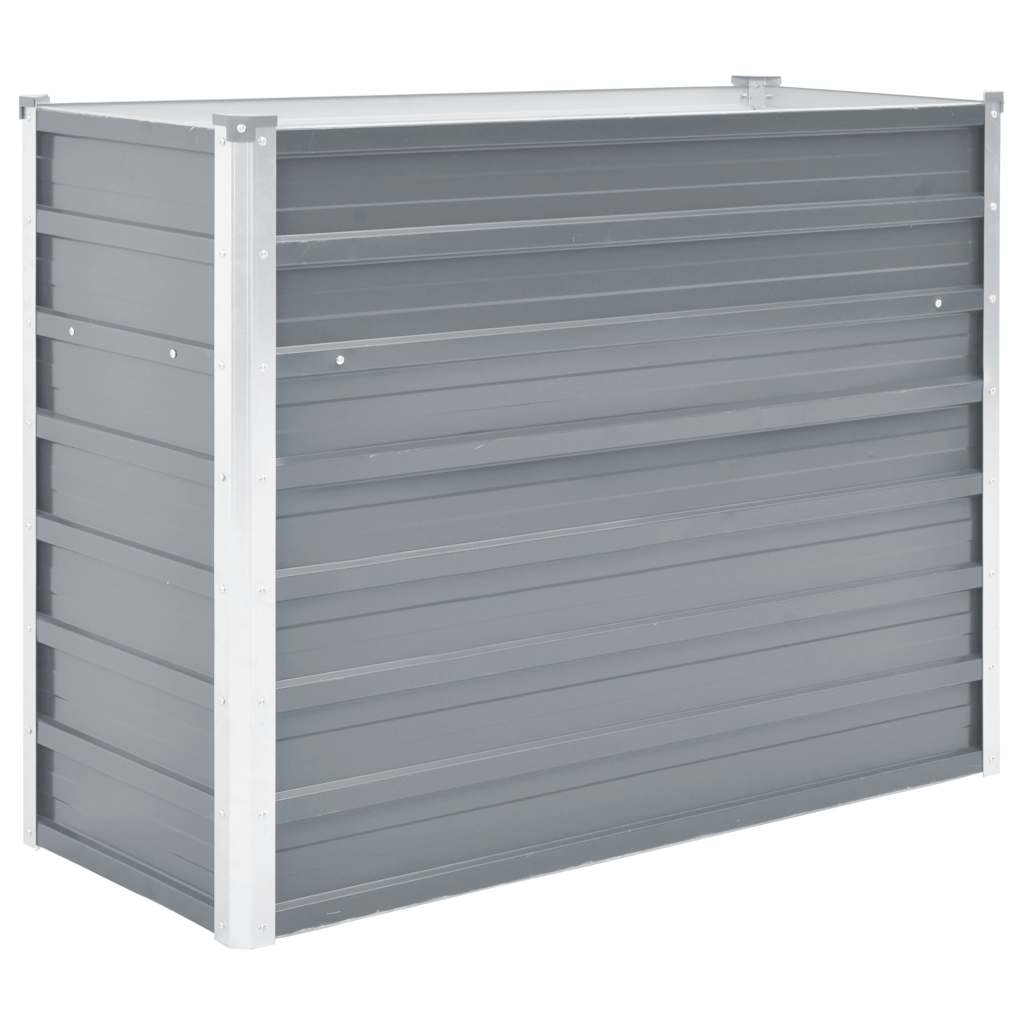 Arriate De Jardín De Acero Galvanizado Gris 100x40x77 Cm_0