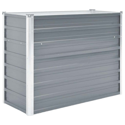 Arriate De Jardín De Acero Galvanizado Gris 100x40x77 Cm_0