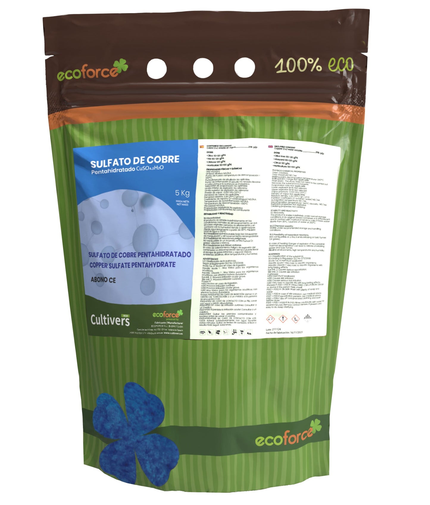 Sulfato De Cobre Cultivers 2x1kg_1
