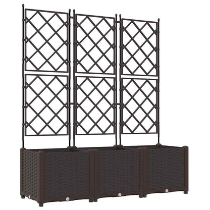 Macetero De Jardín 3 Uds. Marrón 120 X 40 X 143 Cm Pp_0