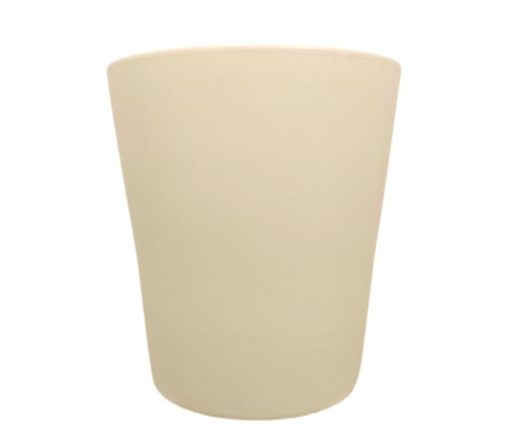 Macetero De Cerámica Cónica Monocolor Blanco 40cm_1