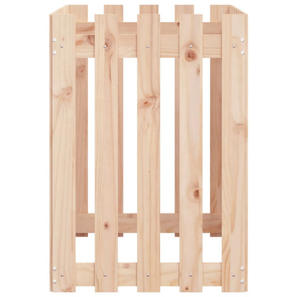 Arriate Elevado Jardín Con Valla Madera Maciza Pino 100x50x70cm_5