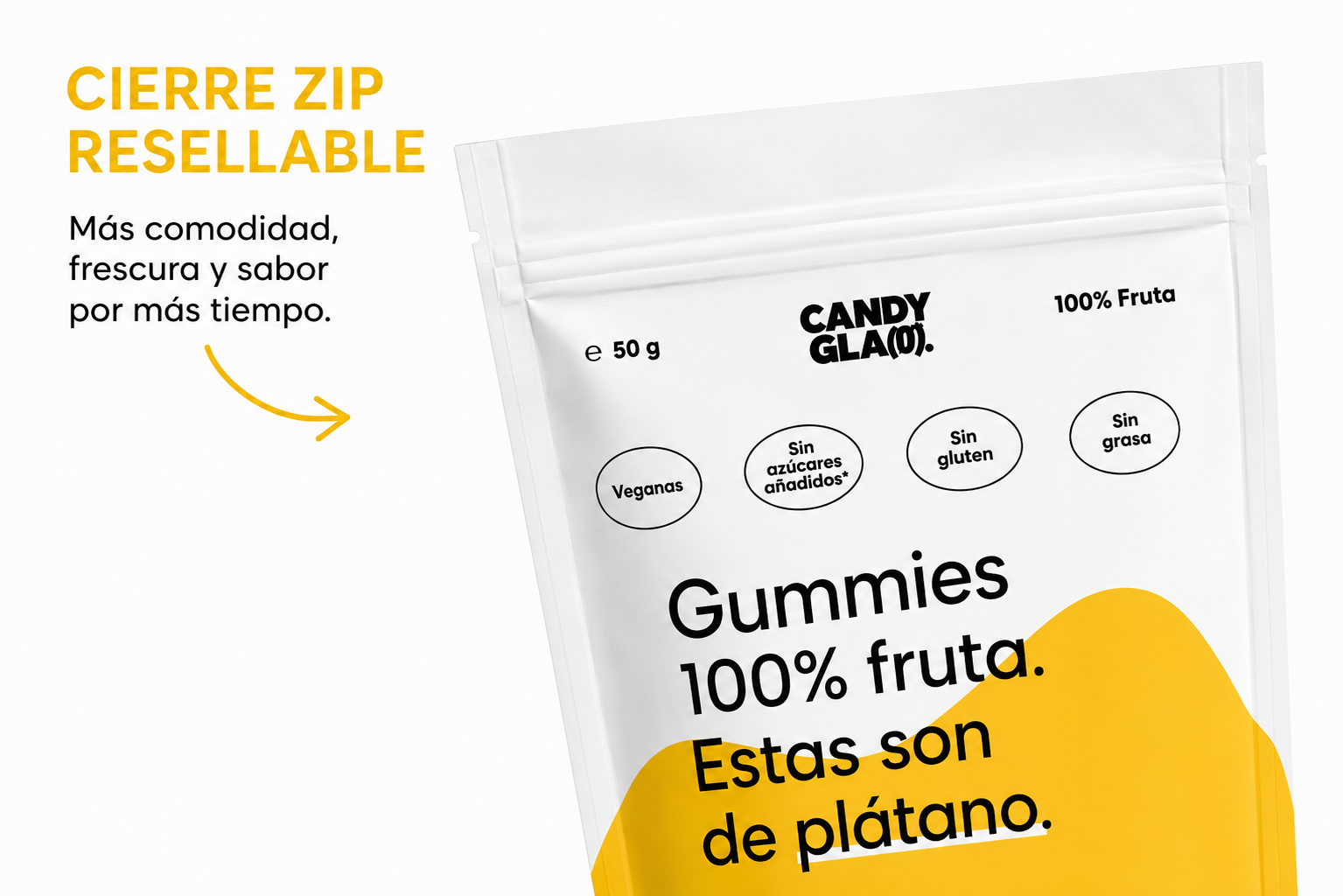 Gummies 100% Fruta Pack De 5 Plátano – Snack Saludable Vegano Sin Azúcares Añadidos_2