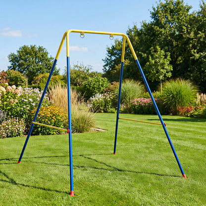 Aiyaplay Estructura De Columpio Infantil Plegable 2 Ganchos Carga 50 Kg Azul_1