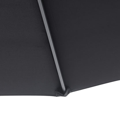 Outsunny Sombrilla De Jardín Ø295x250cm Inclinable Manivela Base Cruzada Negro_3