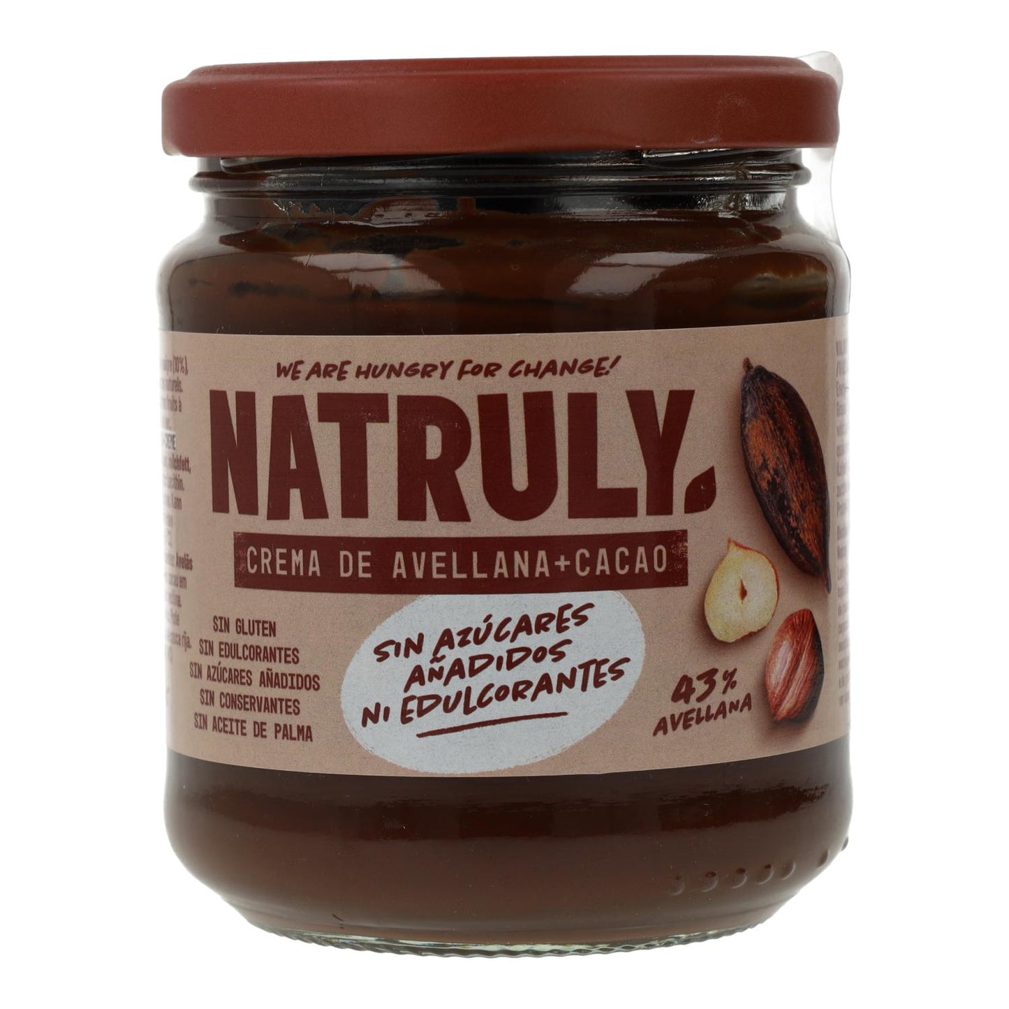 Pack 6x Crema de cacao y avellana Natruly 285 g