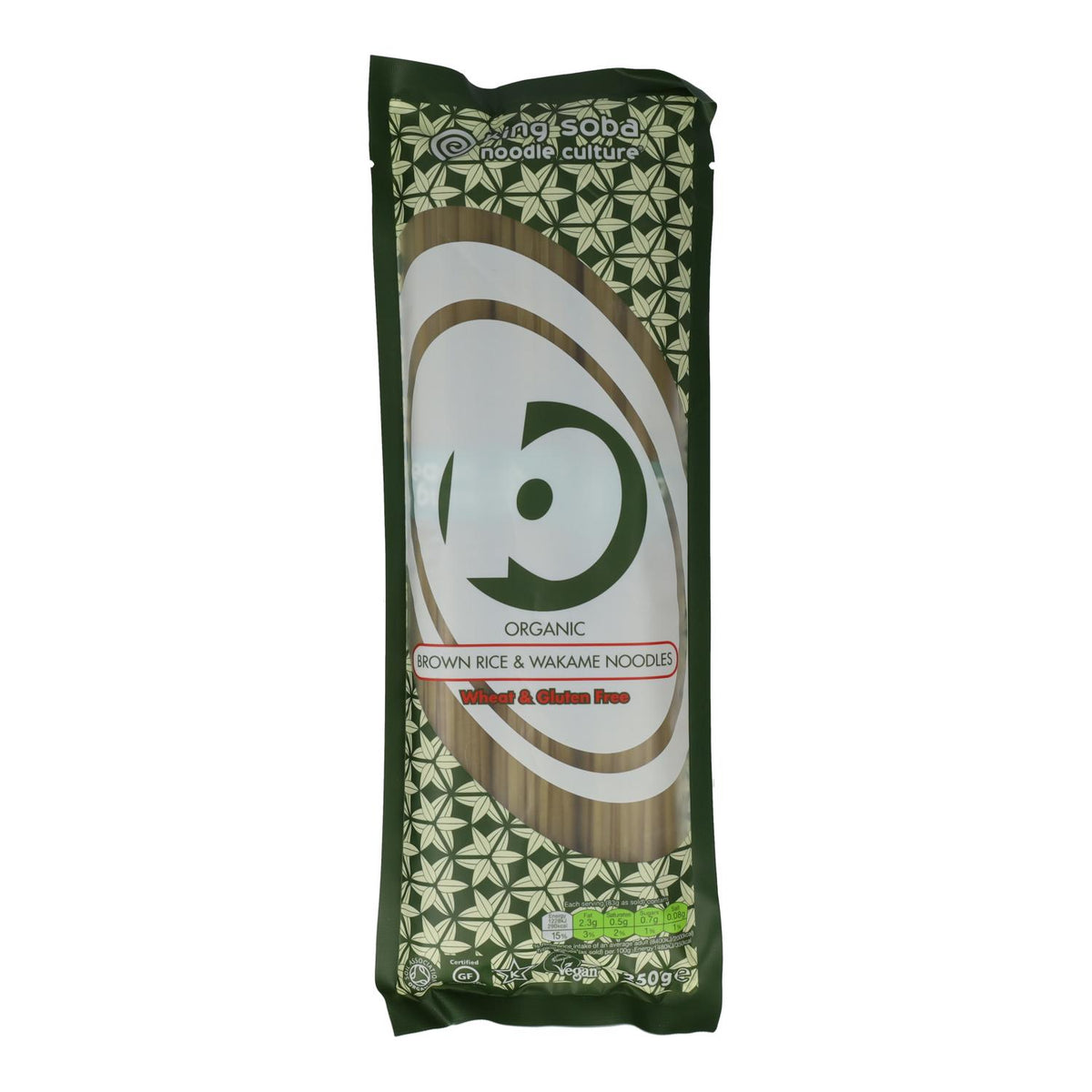 Fideos Noodles de Arroz integral y Alga Wakame King Soba 250 g