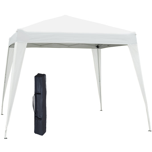 Carpa Plegable Outsunny Blanco 240x240x250cm Tela Oxford Acero_0