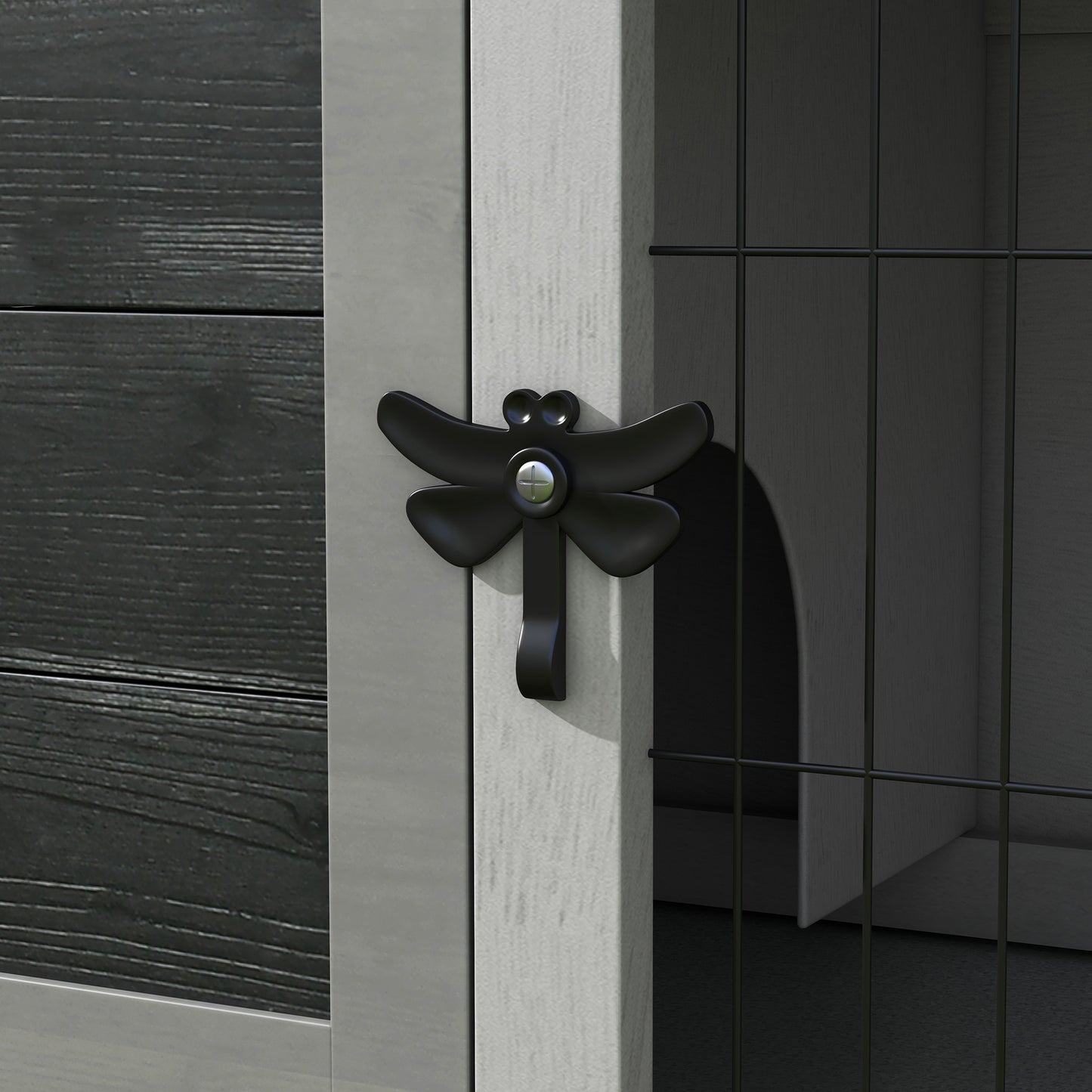Pawhut Conejera De Madera Exterior Con Bandeja Extraíble Mascotas Pequeñas_4