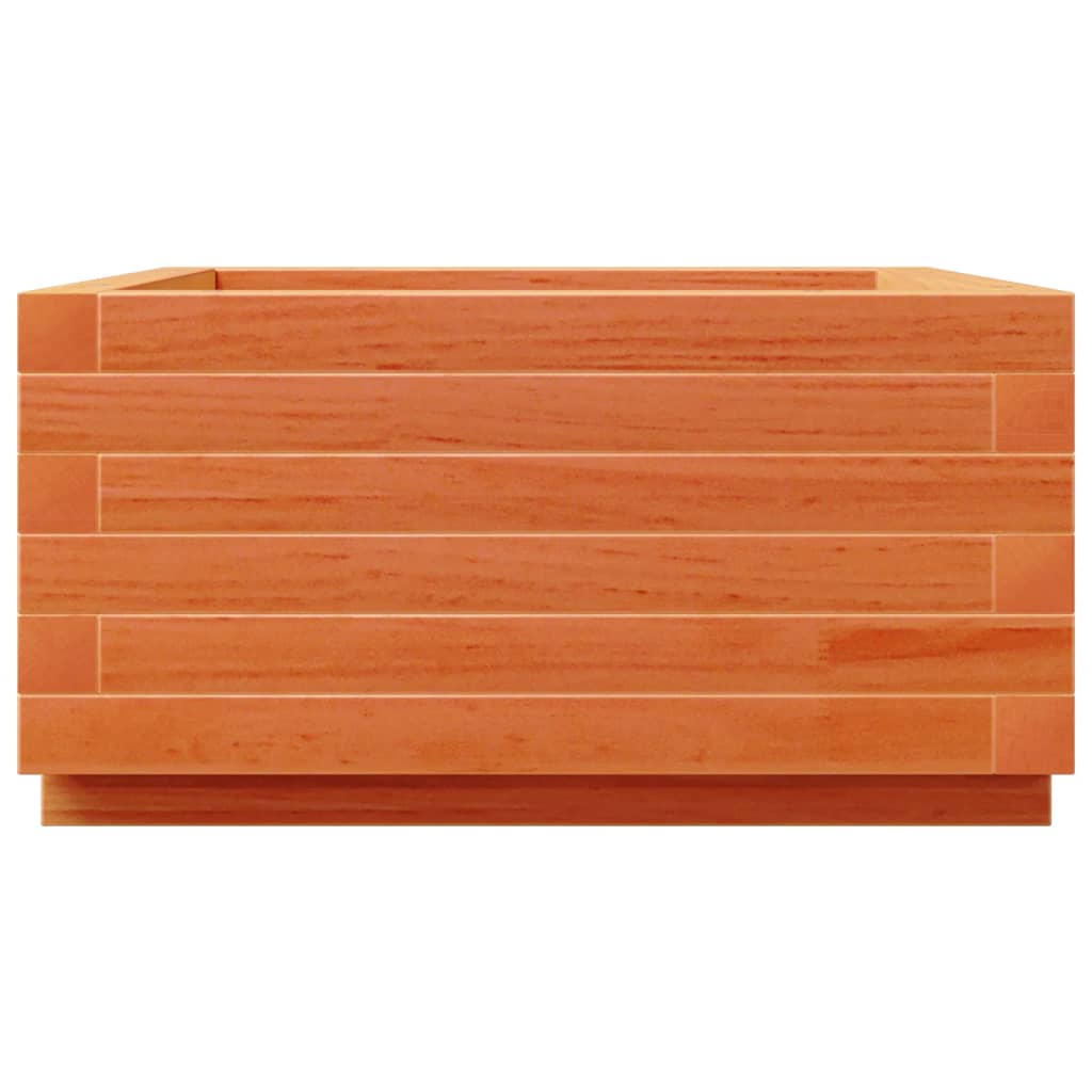 Jardinera Madera Maciza De Pino Marrón Cera 50x50x26,5 Cm_5