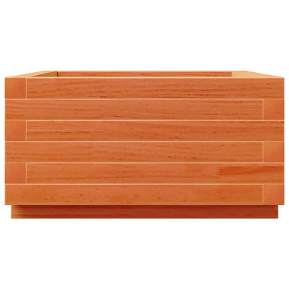 Jardinera Madera Maciza De Pino Marrón Cera 50x50x26,5 Cm_5