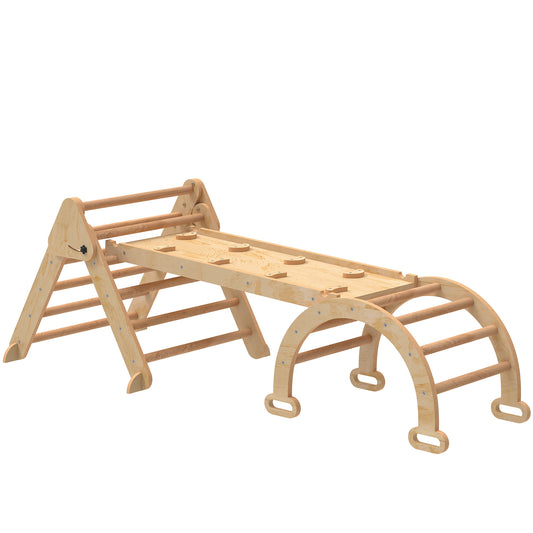 Triángulo De Escalada Aiyaplay Madera De Álamo, Madera De Pino Madera Natural 188x70x59 Cm 331-097v00nd_0
