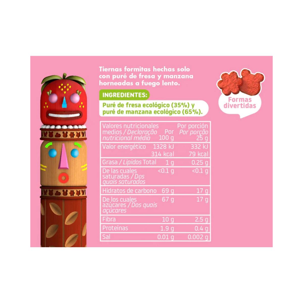 PACK 3X Snack de fresa y manzana ECO 25g, Triboo
