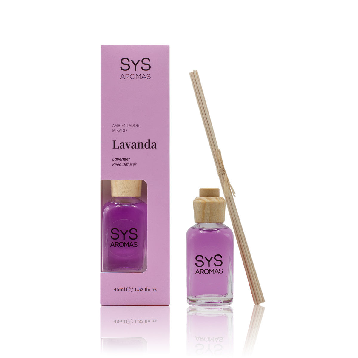 Ambientador Mikado de Lavanda Origins SYS Aromas 45 ml | Aroma Floral y Agreste | Relajante_0