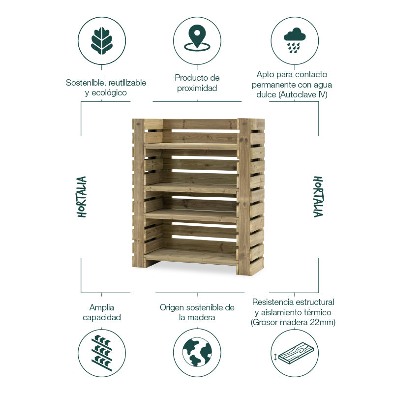 Estantería De Madera Para Plantas Augusta Hortalia_4
