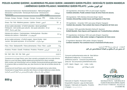 Almendras Peladas Queen Marcona Bio - Envasadas Al Vacío - 800 G | Fruto Seco Premium, Snack Vegano Natural_2