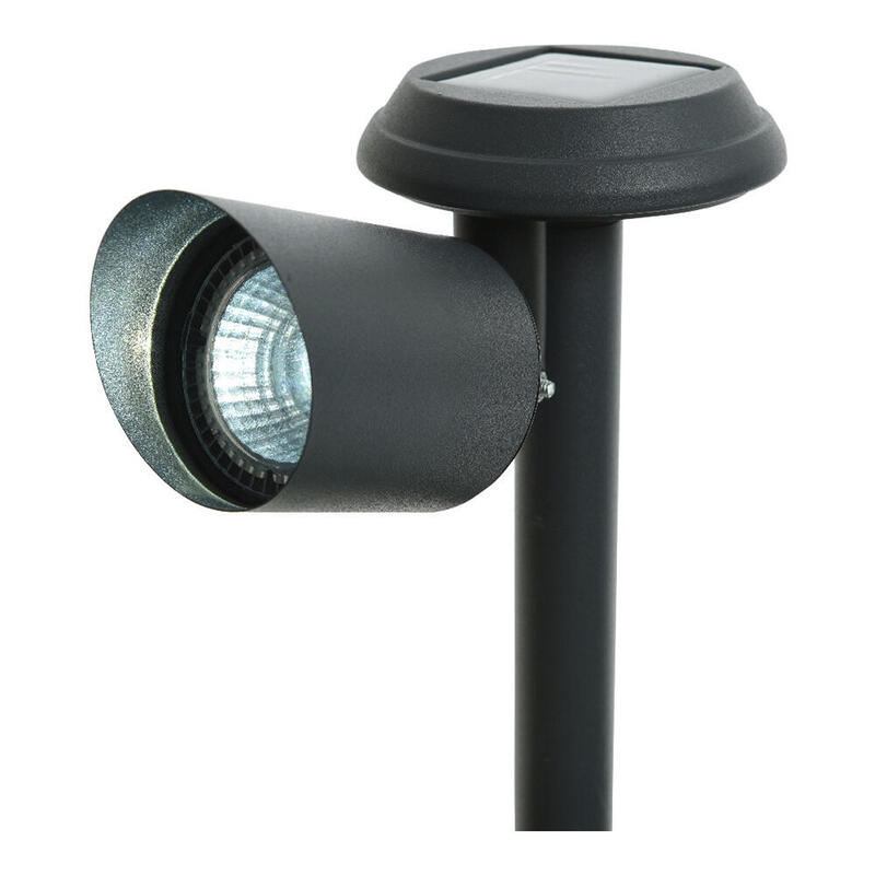 Estaca De Jardin Proyector Solar Led 3lm 6400k 45° 10x17x25,5cm_0