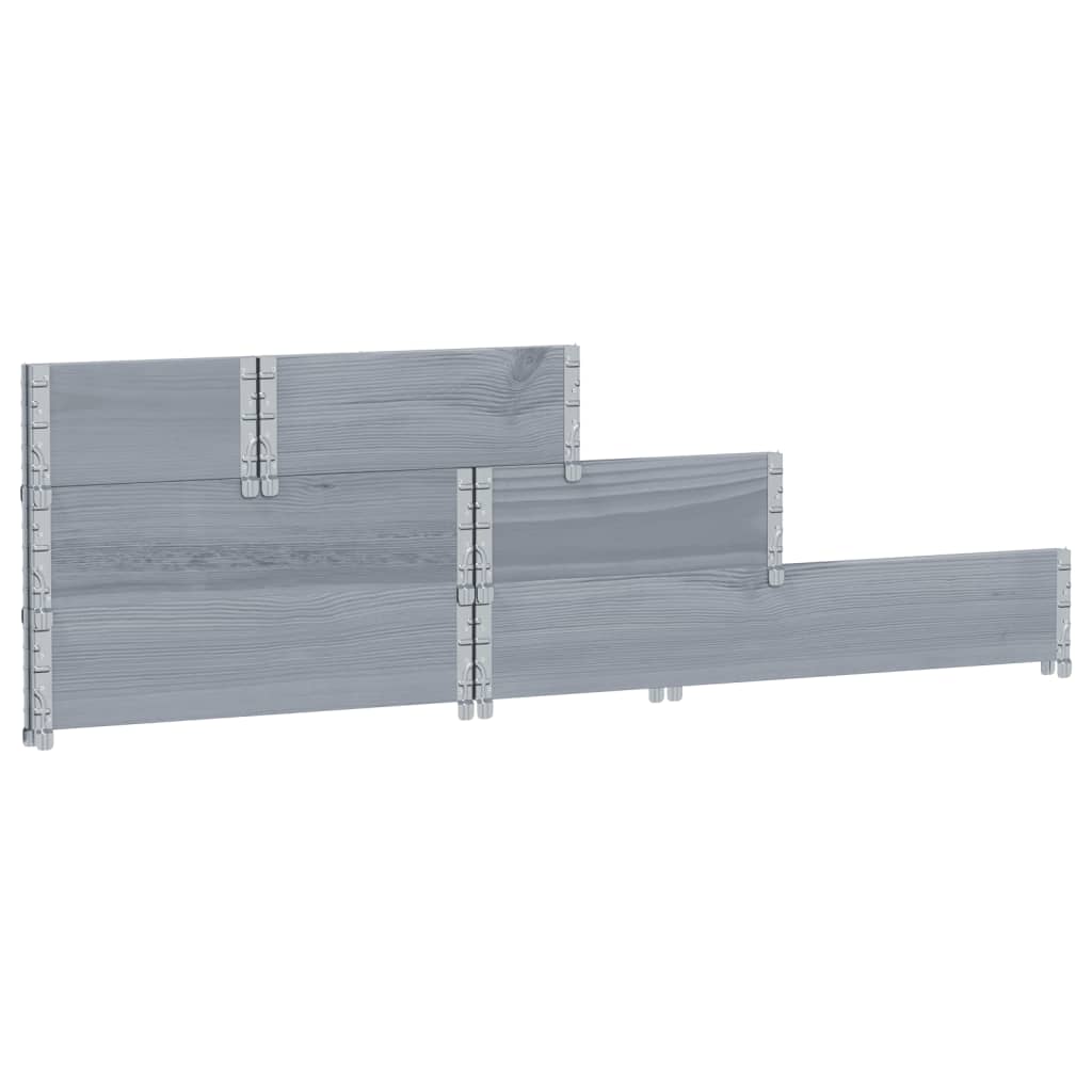 Arriate Elevado De 3 Niveles Madera Maciza Pino Gris 120x80 Cm_5