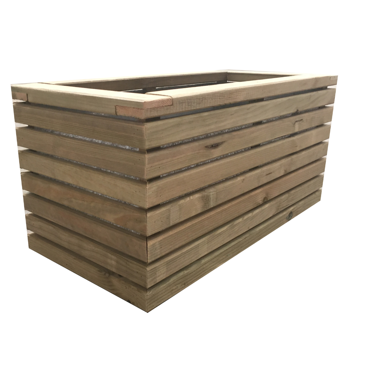 Jardinera Luxe De Madera Tratada Vidahuerto 80x40x40 Cm._3