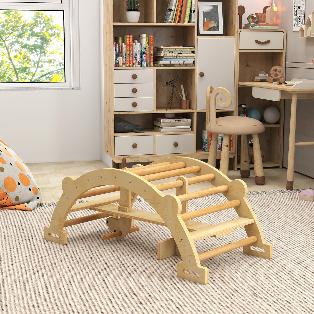 Arco De Escalada Aiyaplay Madera Madera Natural 110x52x45 Cm 331-100v00nd_1