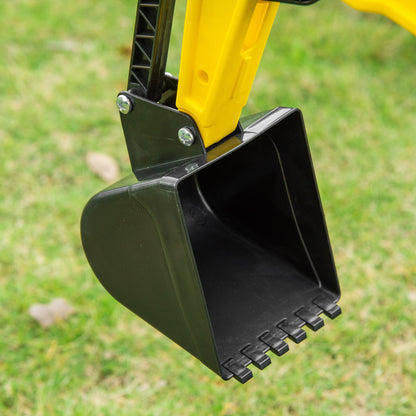 Homcom Tractor A Pedales Para Niños De +3 Años 107x42x71 Cm Amarillo_4