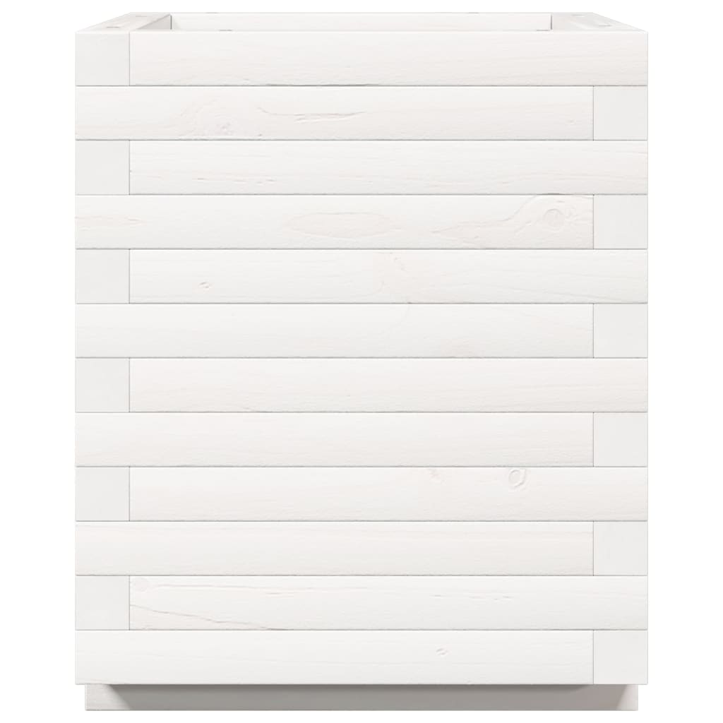 Jardinera Madera Maciza De Pino Blanco 40x40x49,5 Cm_5