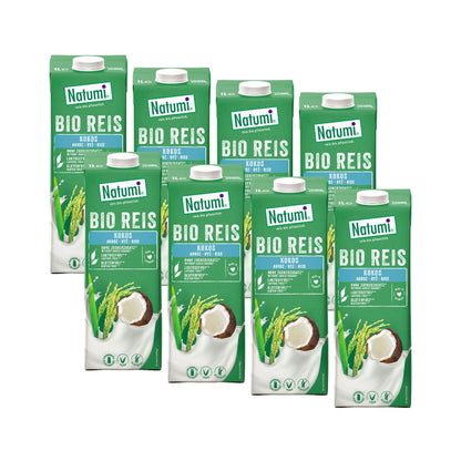 Pack 8 x Bebida Arroz Coco Bio Natumi 1 L