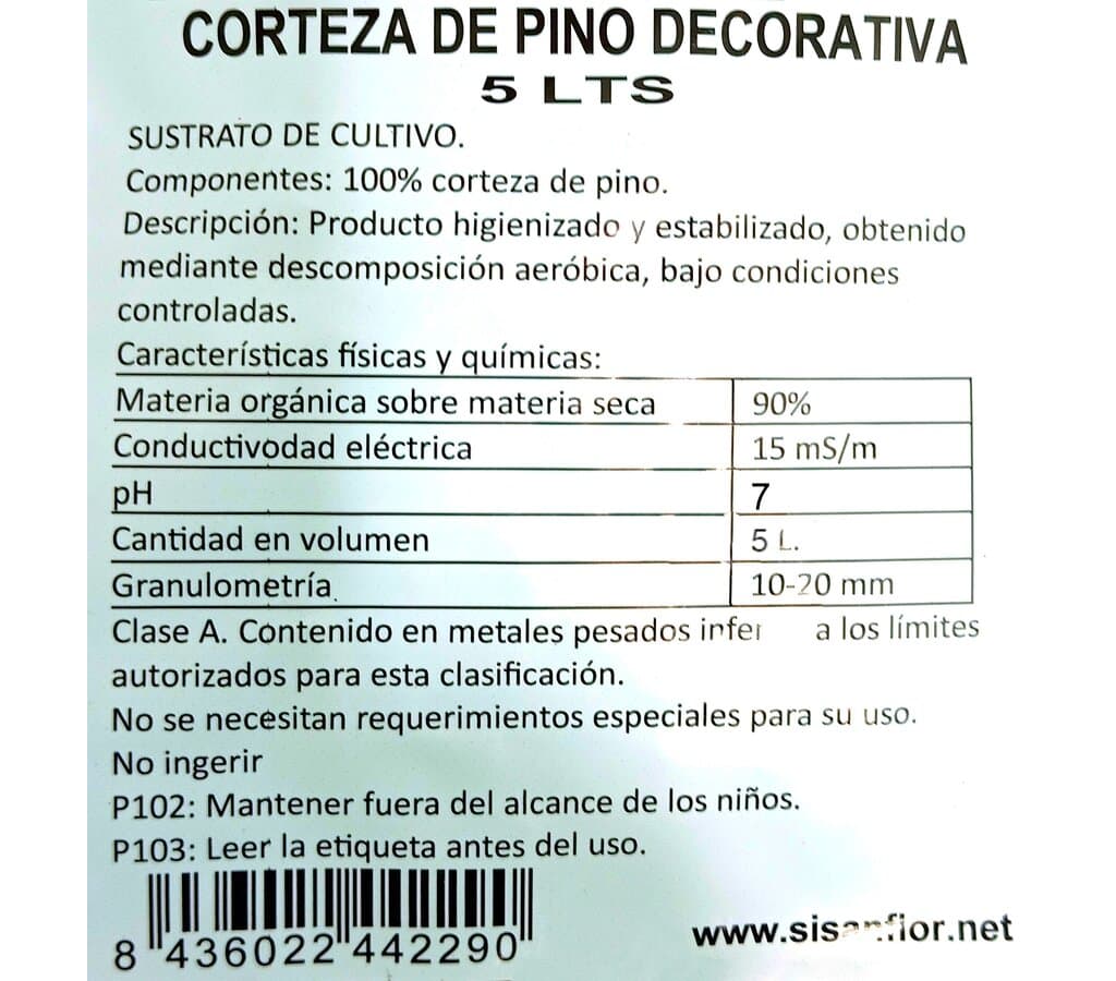 Sisanflor Corteza De Pino 10/20 5l_1