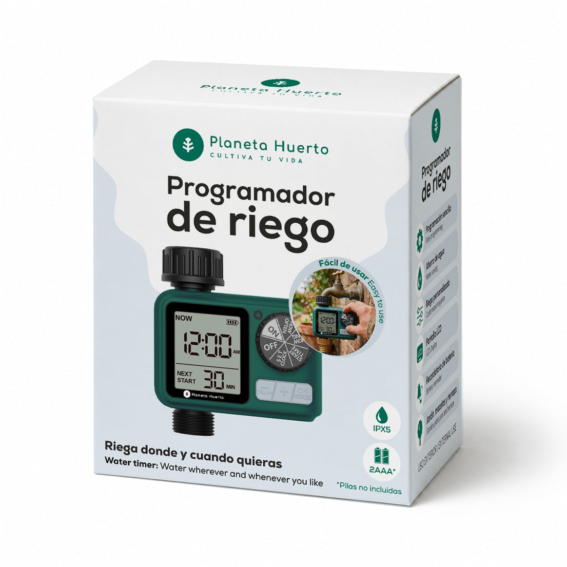 Programador de Riego Digital Planeta Huerto