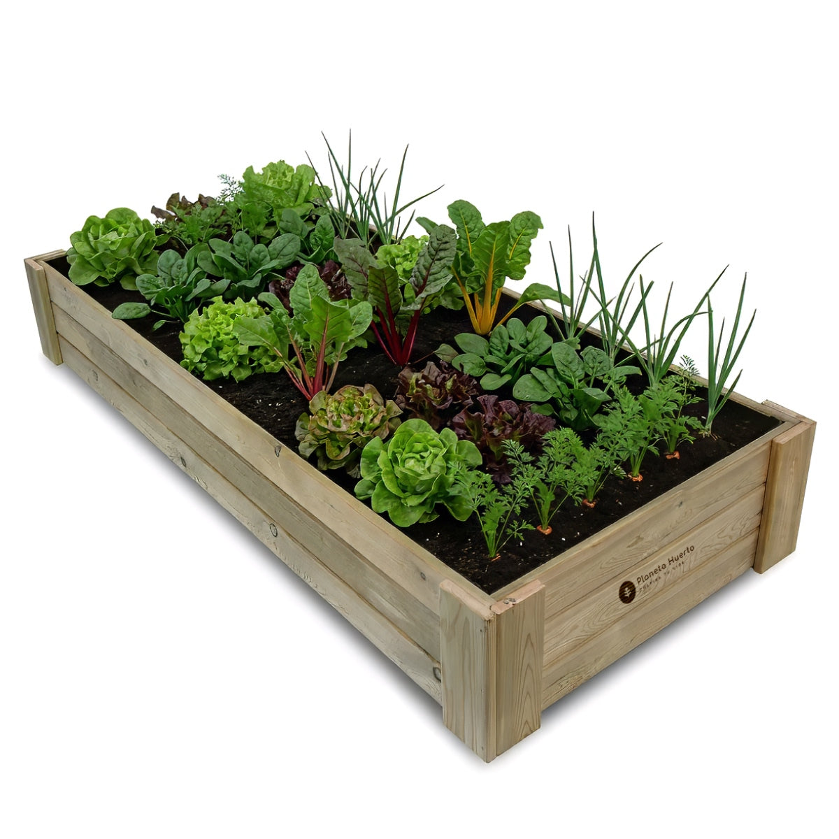 Cajonera de Cultivo Box XXL30 (200x80x30cm) Planeta Huerto 390 L