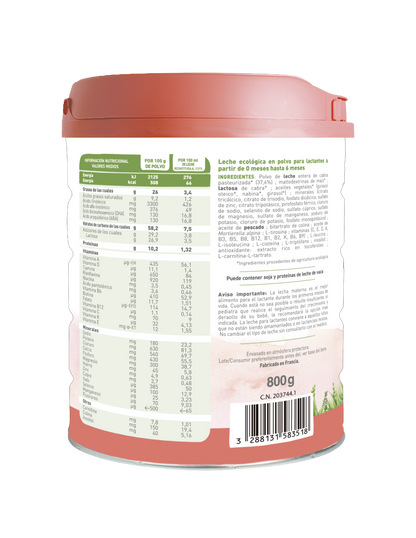 Leche de Cabra BIO Caprea 1 (0 a 6 meses) Ecológica Babybio 400g