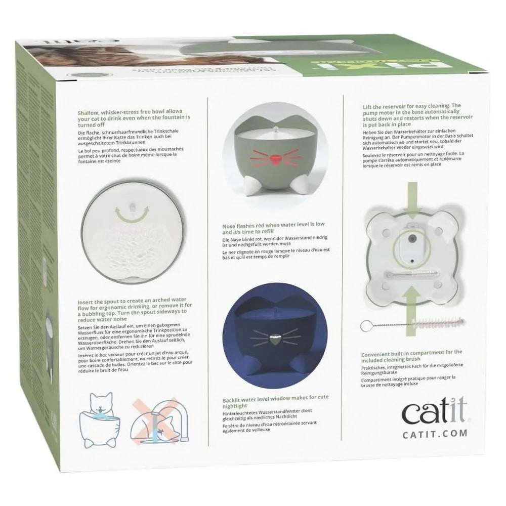 Fuente Bebedero para Gatos Easy to Clean Verde Catit PIXI 2,25 L